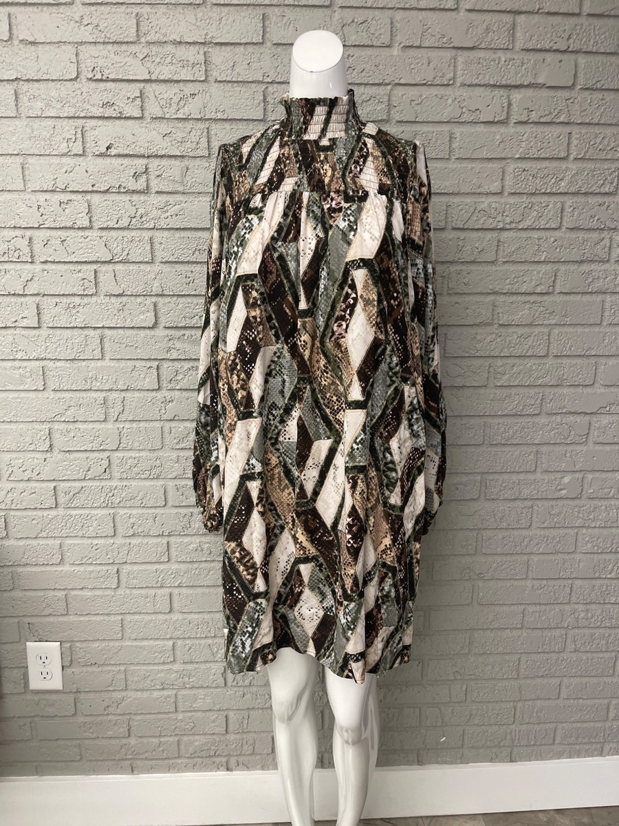 h&m green snake print dress h&m snake print dress
