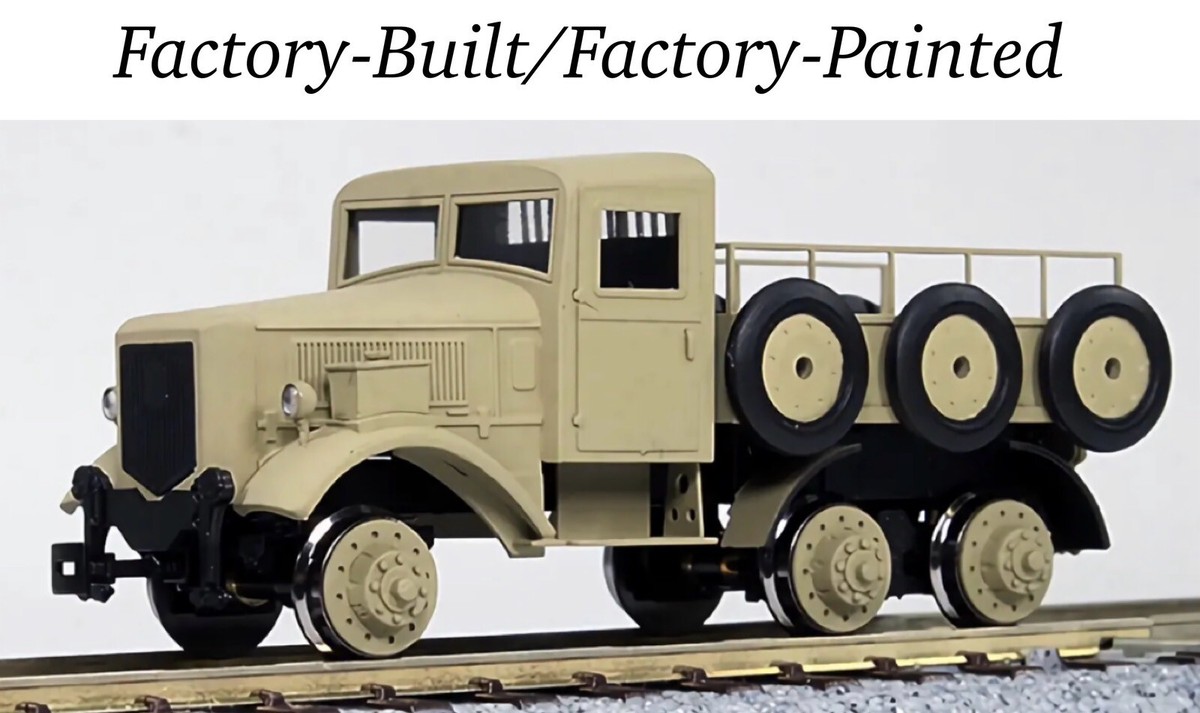 HO Gauge World Craft WW2 Japanese Army Type 100 Rail Truck Khaki