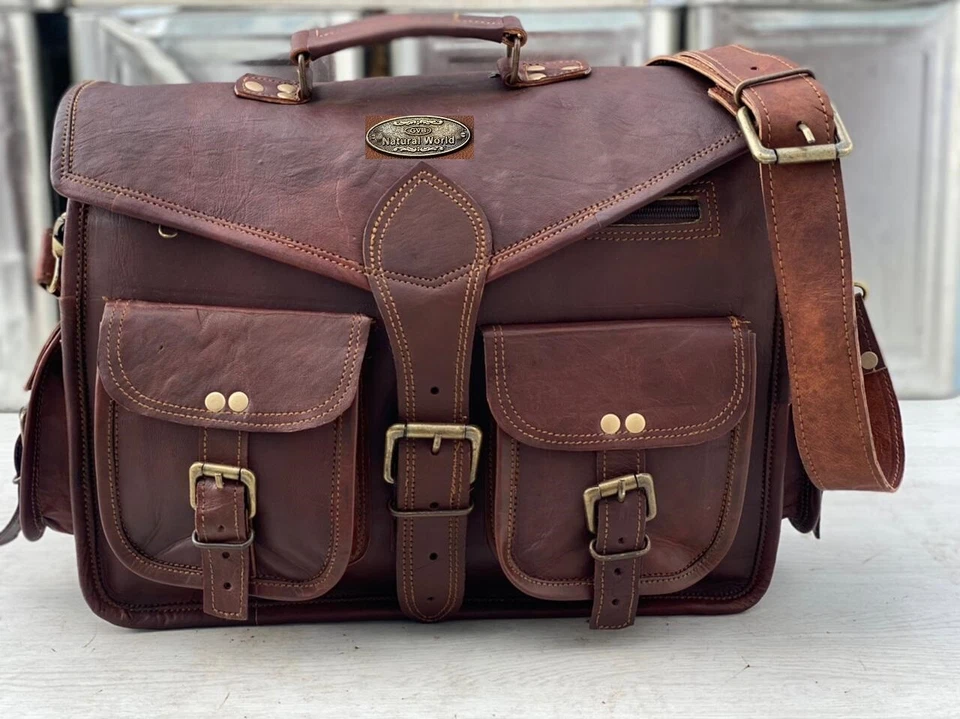 Bolso de mano de cuero para hombro portátil mensajero bolso original Bufflow bolso oculto Foto 3 de 4