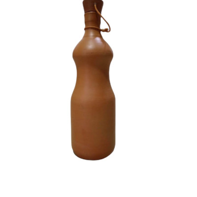 Clay Water Bottle, Eco Friendly Self-Cool  health safe  Bottle Wooden Cork
