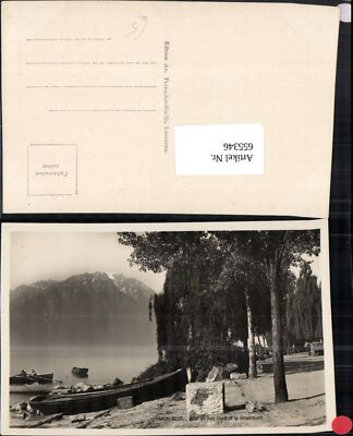655346,Montreux Quai de Bon-Port et le Grammont Ruderboot Ufer