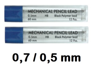 24 x Feinmine Feinminen Bleistiftmine universell passend 0,7 / ,05 mm HB Luxor