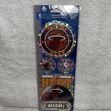 Miami Heat Prismatic Decals 1 1/2” To 3 1/2” Total Five  #L