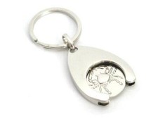 Signe Cancer Porte-Cl s Shopping Chip Panier Euro Rechange