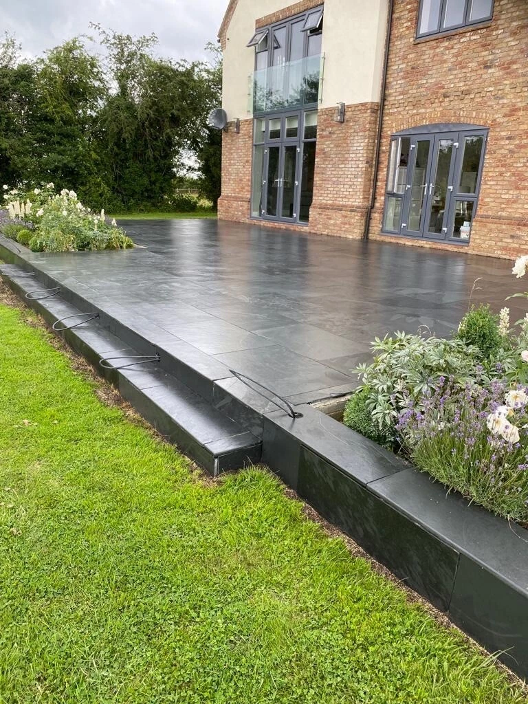 Charcoal Slate Paving Patio Slabs Garden 17.82 m2 900x600mm 20mmThick FREE  DEL | eBay