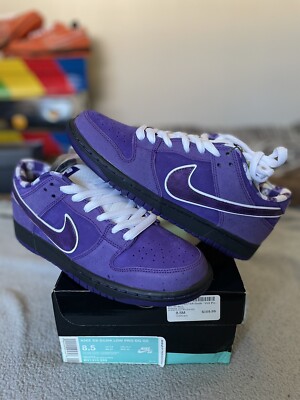 Size 8.5 Concepts x Nike SB Dunk Low Purple Lobster BV1310-555 2018
