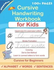 Cursive Handwriting Workbook For Kids: Cursive for beginners workbook. Cu - GOOD