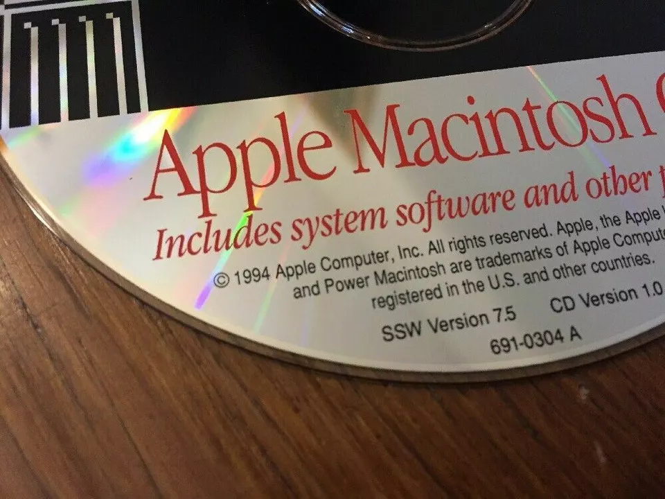 Vintage 1994 Power Mac Macintosh OS 7.5 CD System Software Programs Disc - Image 2 of 3
