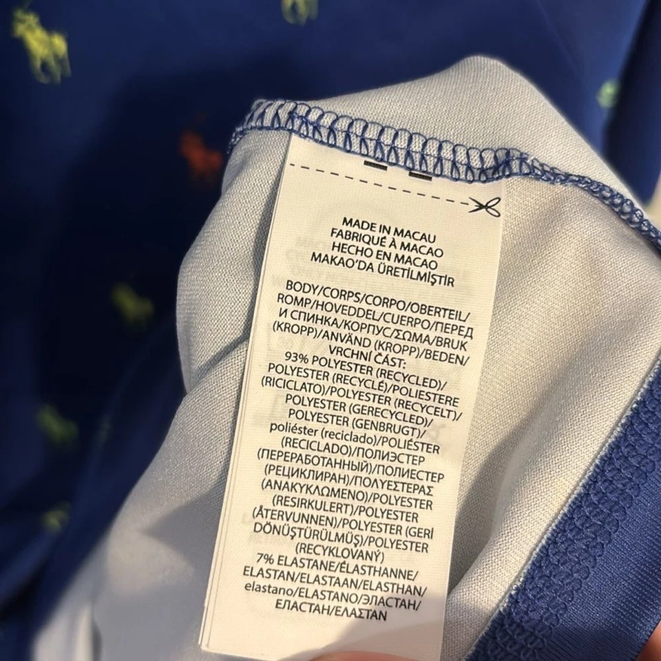 Polo Ralph Lauren Blue Youth swim shirt size large - Image 4 of 4