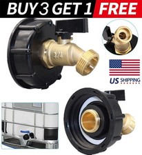 IBC Tote Water Tank Adapter 275-330 Gallon 2" Brass Fittings Valve Connector US