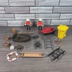 Vintage Playmobil Lot Pirate Boat Rescue Figures For Parts