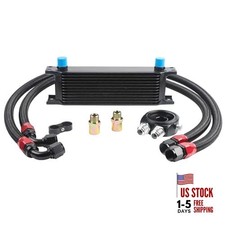 Universal 10 Row Oil Cooler Kit, 10AN Transmission Engine Cooler Kit  Stacked