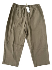 Eileen Fisher 3X Stone Slim Ankle Pant Side Zip Organic Cotton Stretch Twill NWT