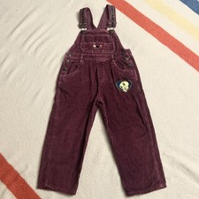 Vintage 90s Looney Tunes Tweety Bird Denim Bib Overalls Girls cb12