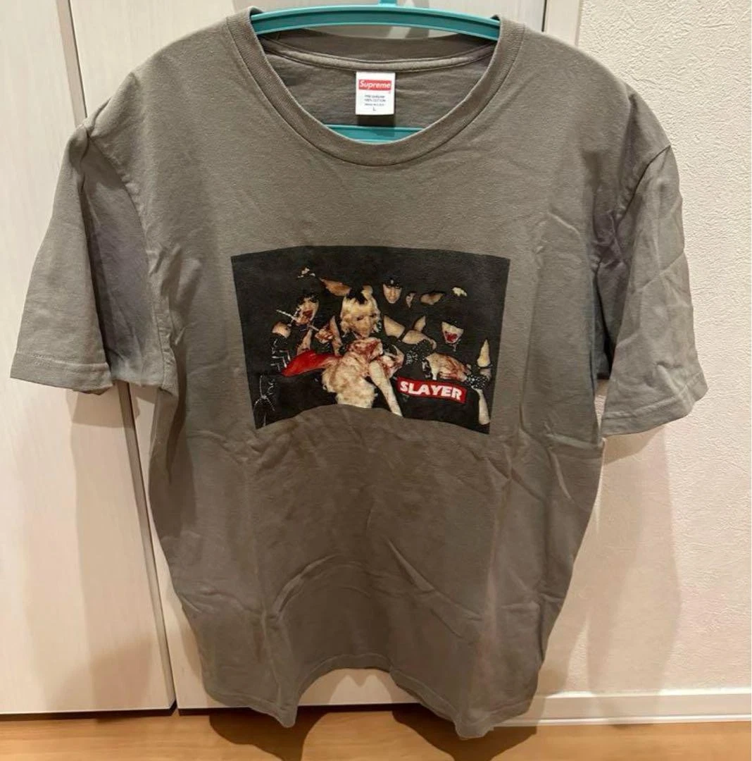 Supreme Men L Slayer Collaboration T Shirt Iconic Streetwear Rare Occasion LTD