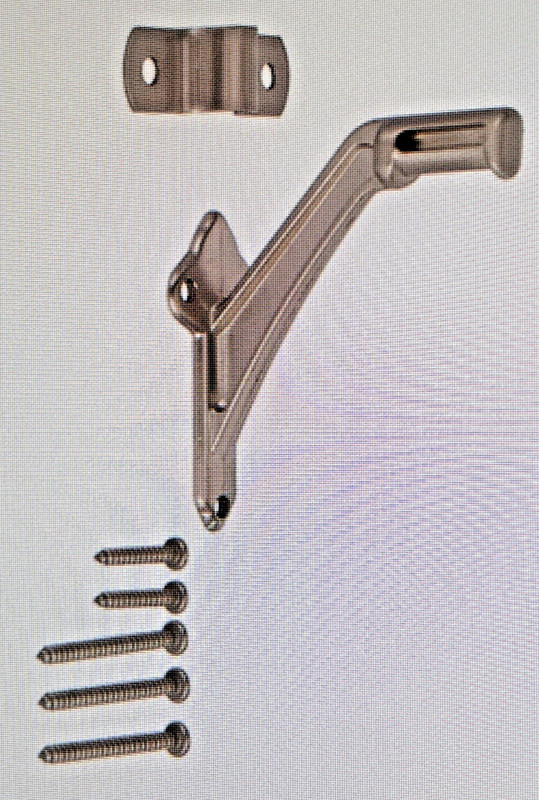 (3) ProSource - Handrail Bracket, Die Cast Zinc, w/Satin Nickel Finish 5811260