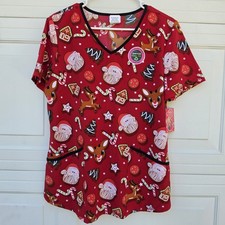 Rudolph the Red Nosed Reindeer Official Licensed Scrub Top New With Tags Sz M