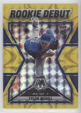 2022 Panini Mosaic Rookie Debut Reactive Yellow Prizm 3/99 Tylor Megill 12e2