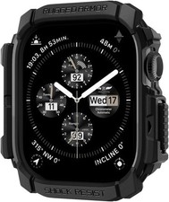 Matte Black Rugged Armor Cover for 46mm Apple Watch Series 11 Case