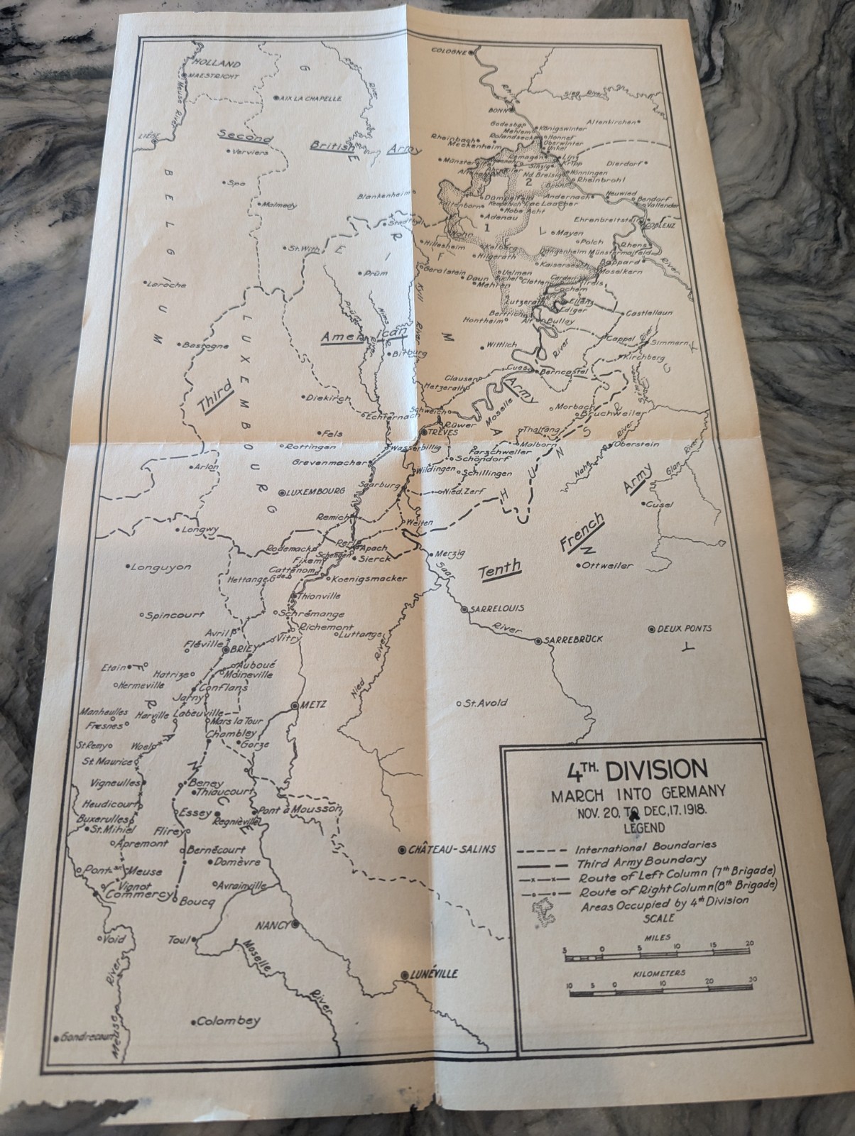 World War I Campaign Maps 1918, Lot Of 5,Book 1920,History Of 4th Division,Great