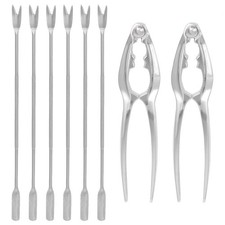 8 Pcs/set Crab Crackers Cracking Tools Crabs Peeling Stainless Steel