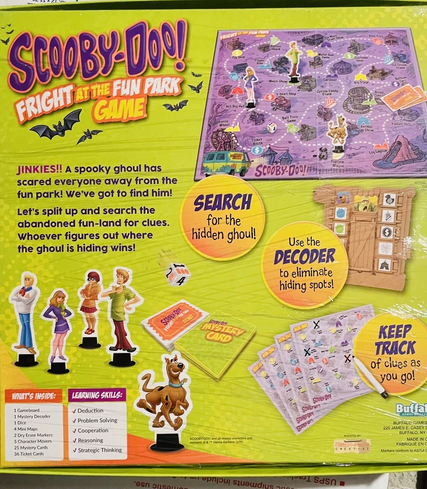 Scooby-Doo Fright at the Fun Park Juego de Mesa Buffalo Games 2016 Family Mystery Foto 4 de 4
