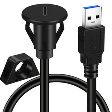 Small USB 3.0 Male to Type C 3.0 Female Car Flush Mount Cable USB C 3.0 Panel...