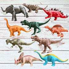 10 Pc Medium Dinosaur Toy Set   Realistic Figures for Kids Play