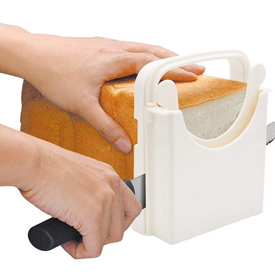 Bread Slicer,Foldable Toast Slicer Tool,Easy to Use Loaf Slicer