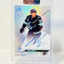 2023-2024 UPPER DECK CLEAR CUT #CC-RE RYKER EVANS RC AUTO OUTBURST /25
