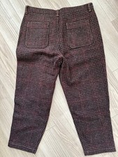 COMME des GARCONS Wool Check Trousers L Cropped Used Straight Fit