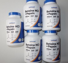 Nutricost Betaine HCL + Pepsin  5 x 240 Kapseln - OVP
