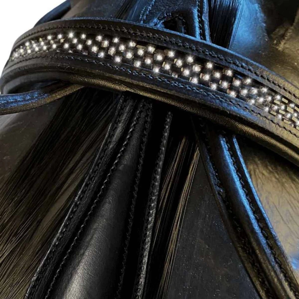 WEISSL Fahrzaum Glitzer mit Scheuklappen Black Line - Bild 3 von 4