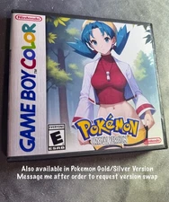 Pokémon Crystal Gameboy Color DS Style Game Case Custom Cover Art - NO GAME INC