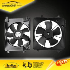Radiator Condenser Cooling Fan Assembly For 2006-2007-2008-2011 Honda Civic 1.8L