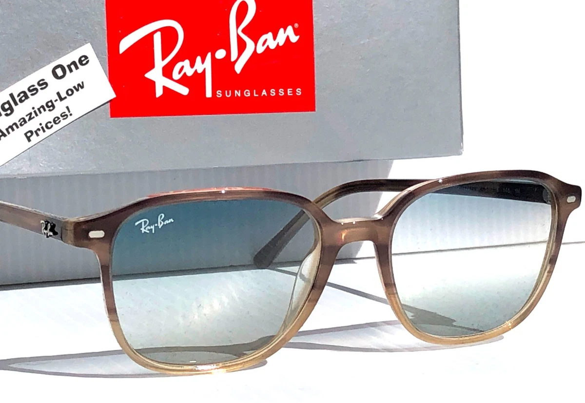 Ray-Ban Leonard sunglasses (RB2193). Polished havana on light blue/blue lens Amazon.com: Ray-Ban Leonard RB2193 901/31 53MM Black/Crystal  main image 3