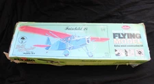 Vintage GUILLOWS #701-FAIRCHILD 24 BUILD BY NUMBER BALSA FLYING MODEL KIT-NIB