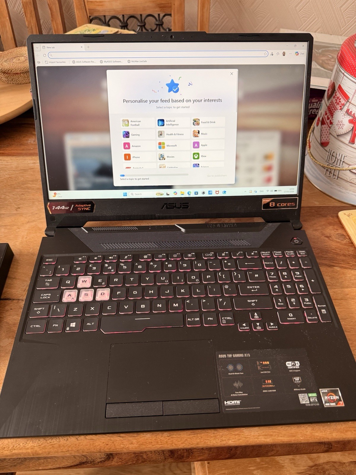 ASUS TUF Gaming A15 FA506IC |Ryzen 7 4800H |16GB RAM |RTX Series | 144Hz |Win 11