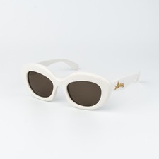 Loewe LW40153I 25E Sunglasses Women White Cat Eye New