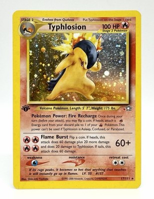 Pokémon | Neo Genesis | 1.Edition | Typhlosion | Holo | RED DOD ERROR | 17/111