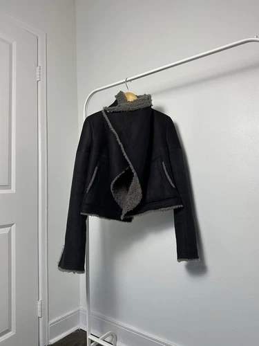 Giacca donna in shearling Rick Owens con etichette US 8 IT 44