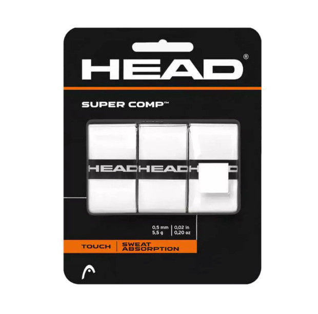HEAD Super Comp Overgrip 05mm Badminton Tennis Racket Tape 3 GripsPack 285088 3990₽