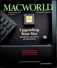 MacWorld Magazine February 1987 Upgrading Your Mac Monitors,memory,accelerators