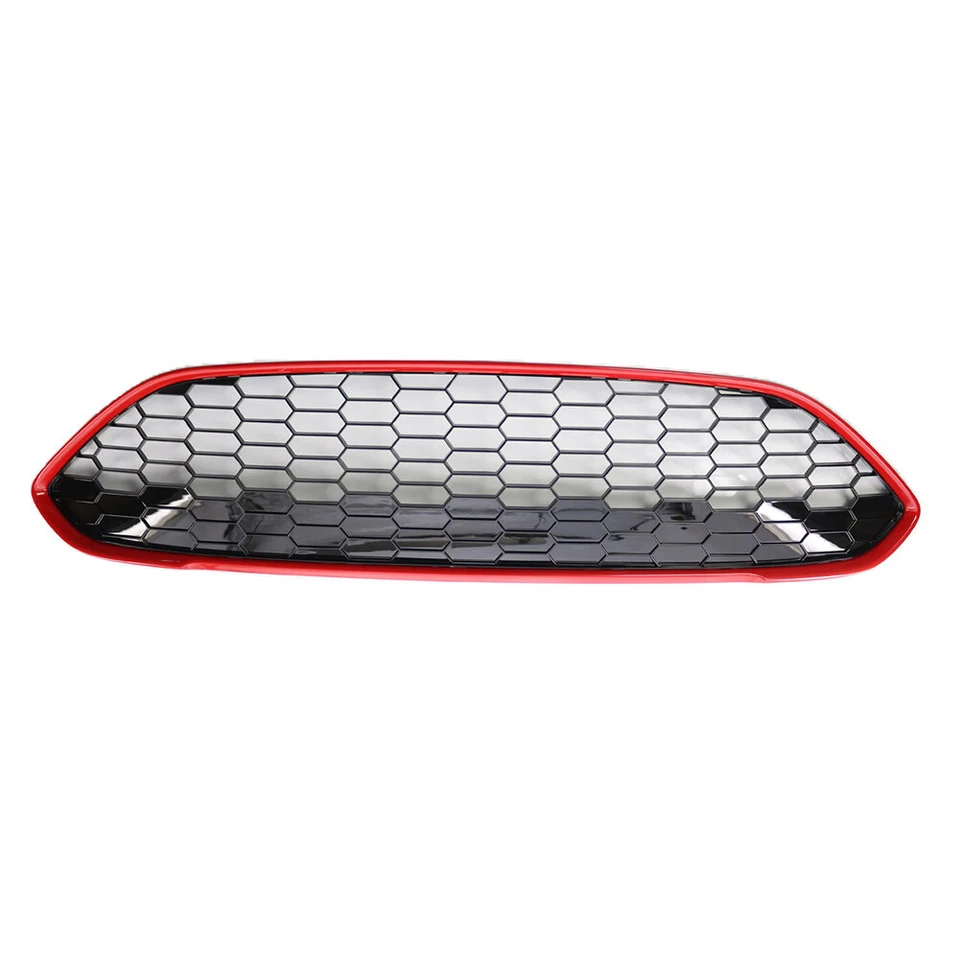 Front Bumper Honeycomb Grille For Ford Fiesta MK7.5 2013-2017 Red Trim Foto 2 de 4