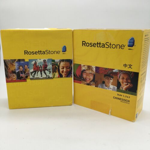 2008 Rosetta Stone (GERMAN VERSION) Chinese Mandarin Levels 1,2 and 3 COMPLETE - Afbeelding 1 van 10