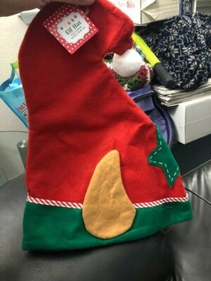 Red Elf Hat With Ears New!!!