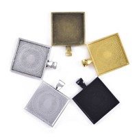 50pcs Square Pendant Blank Tray Mixed 5 Colors Square Pendant Blanks Cameo Be... on sale 50pcs Square Pendant Blank Tray Mixed 5 Colors Square Pendant Blanks Cameo Be... on sale
