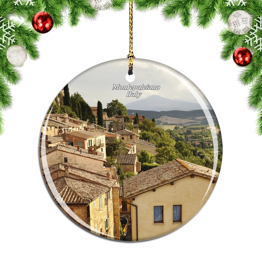 Montepulciano Italy Christmas Ornament Travel Souvenir City Keepsake