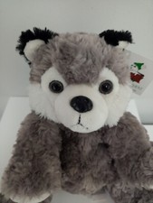 Creations Dani Husky Dog Wolf Soft Plush Toy France.
