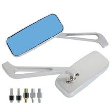 Universal 8mm 10mm Motorcycle Rectangle Rearview Side Mirrors For Bobber Chopper